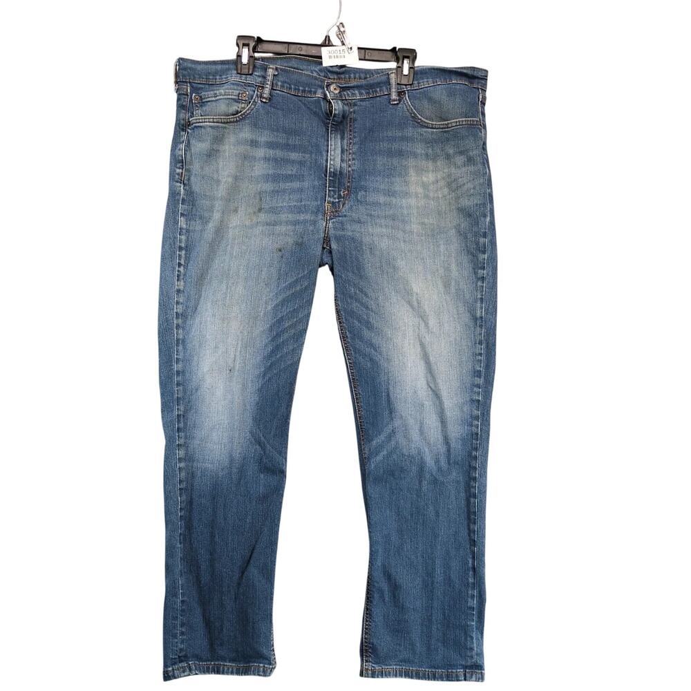 Levi's 541 Athletic Fit Jeans Men's 40x28 Stretch Denim Mid Rise Grunge Stained